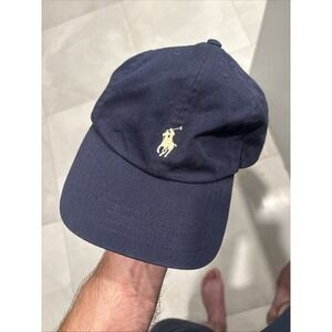 polo ralph lauren 41381 Blue And Light Yellow Logo Hat